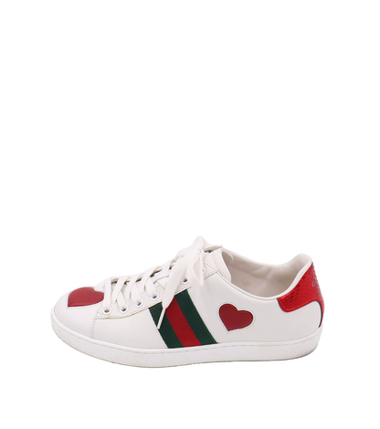 Gucci Ace with Heart Print