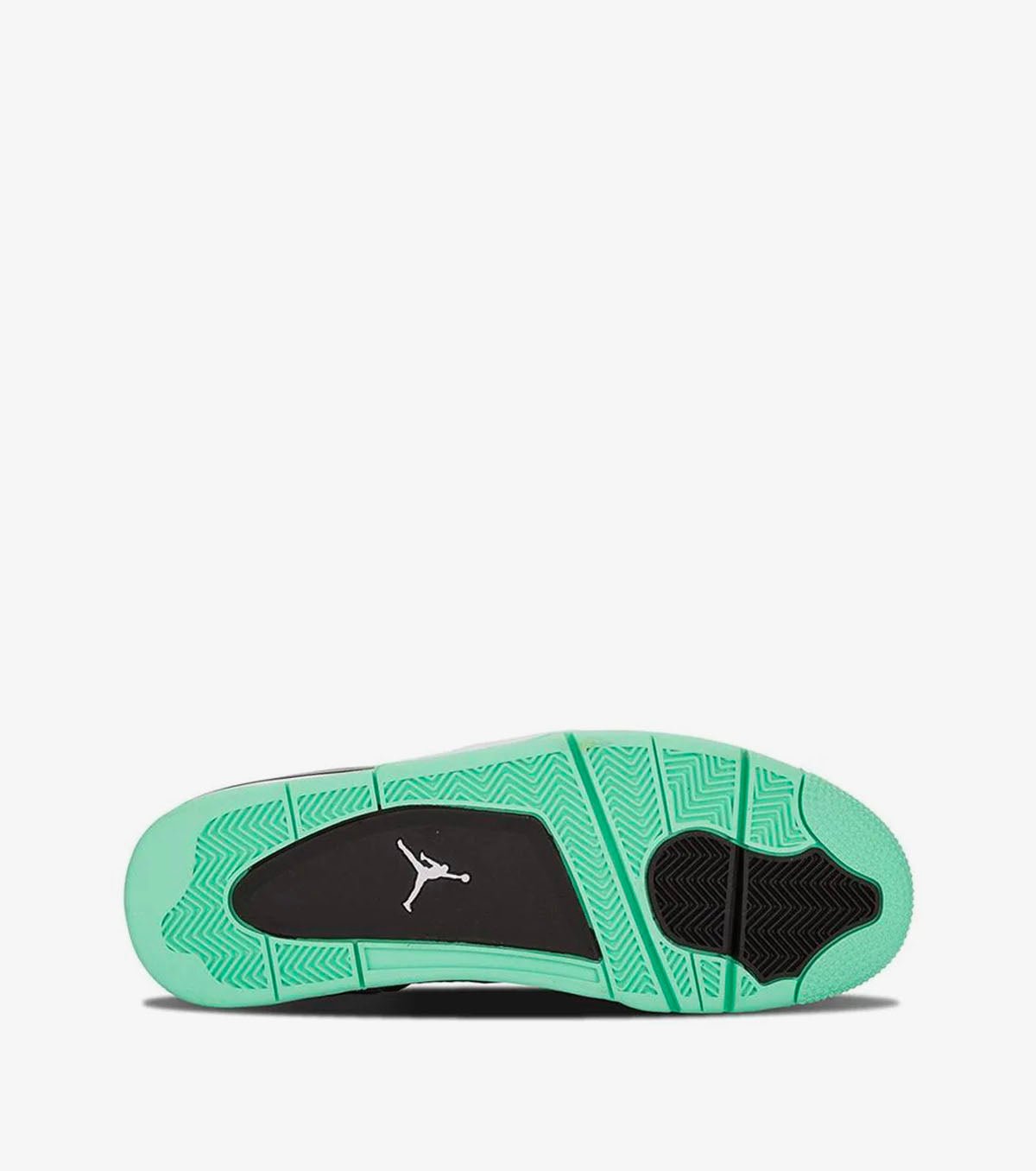 Air jordan 4 glow green sales