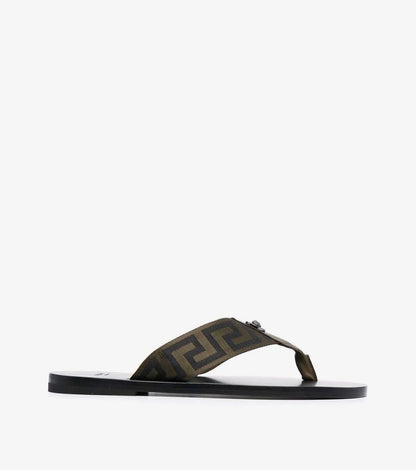Greek-pattern flip-flops 