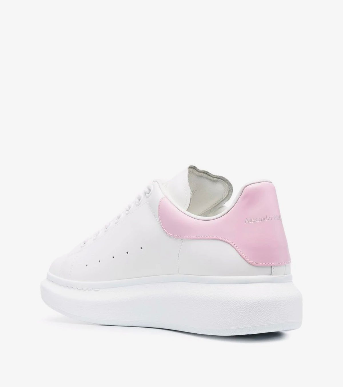 Oversized Low-Top White Leather Sneakers - SNKRBASE