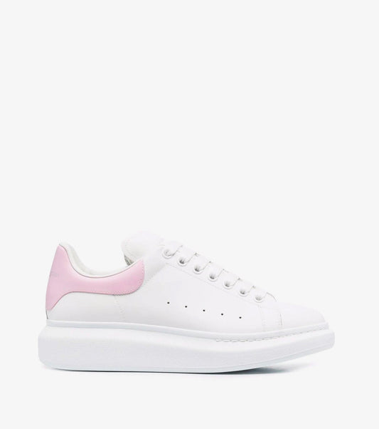 Oversized Low-Top White Leather Sneakers - SNKRBASE